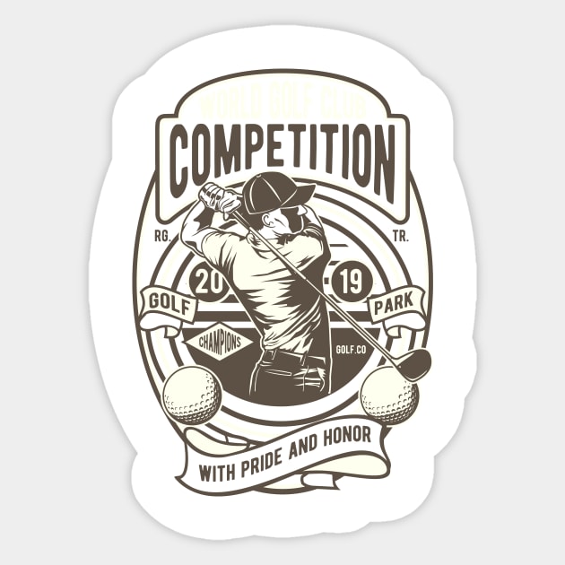 Golf Competition Sticker by Pureteeshop